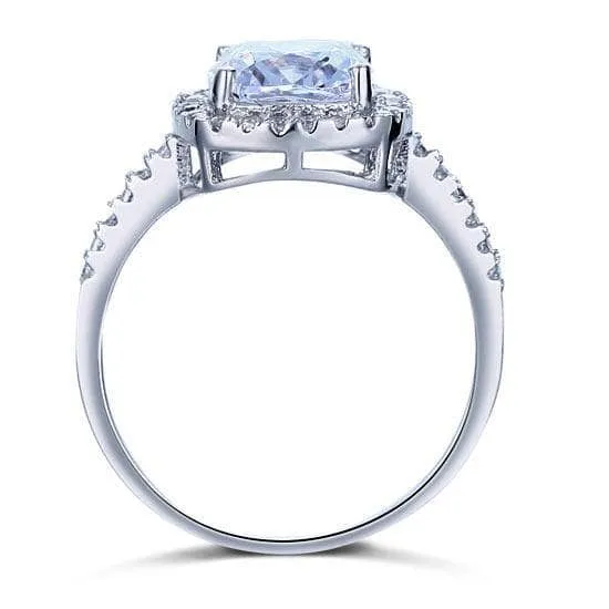 Bridal Wedding Anniversary Engagement Ring 3 Carat Cushion Cut