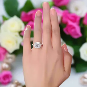Bridal Wedding Anniversary Engagement Ring 3 Carat Cushion Cut