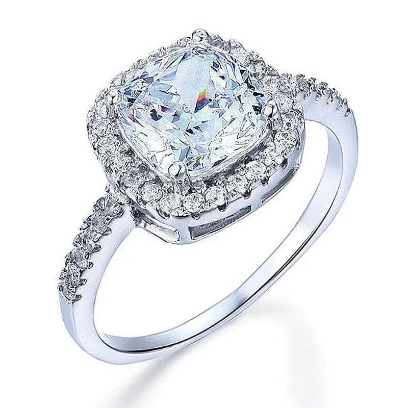 Bridal Wedding Anniversary Engagement Ring 3 Carat Cushion Cut