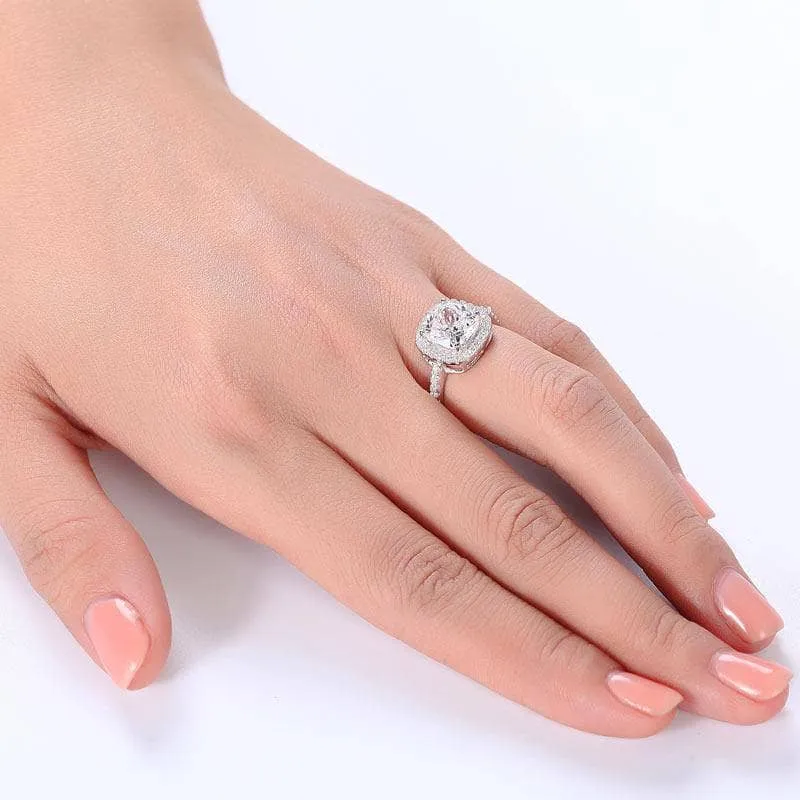 Bridal Wedding Anniversary Engagement Ring 3 Carat Cushion Cut
