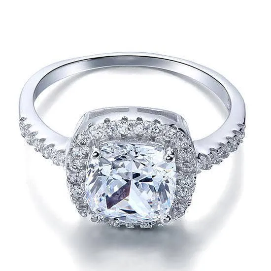 Bridal Wedding Anniversary Engagement Ring 3 Carat Cushion Cut