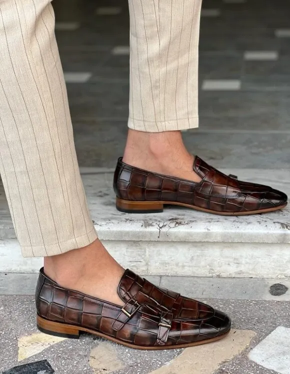 Brown Monkstrap Loafers