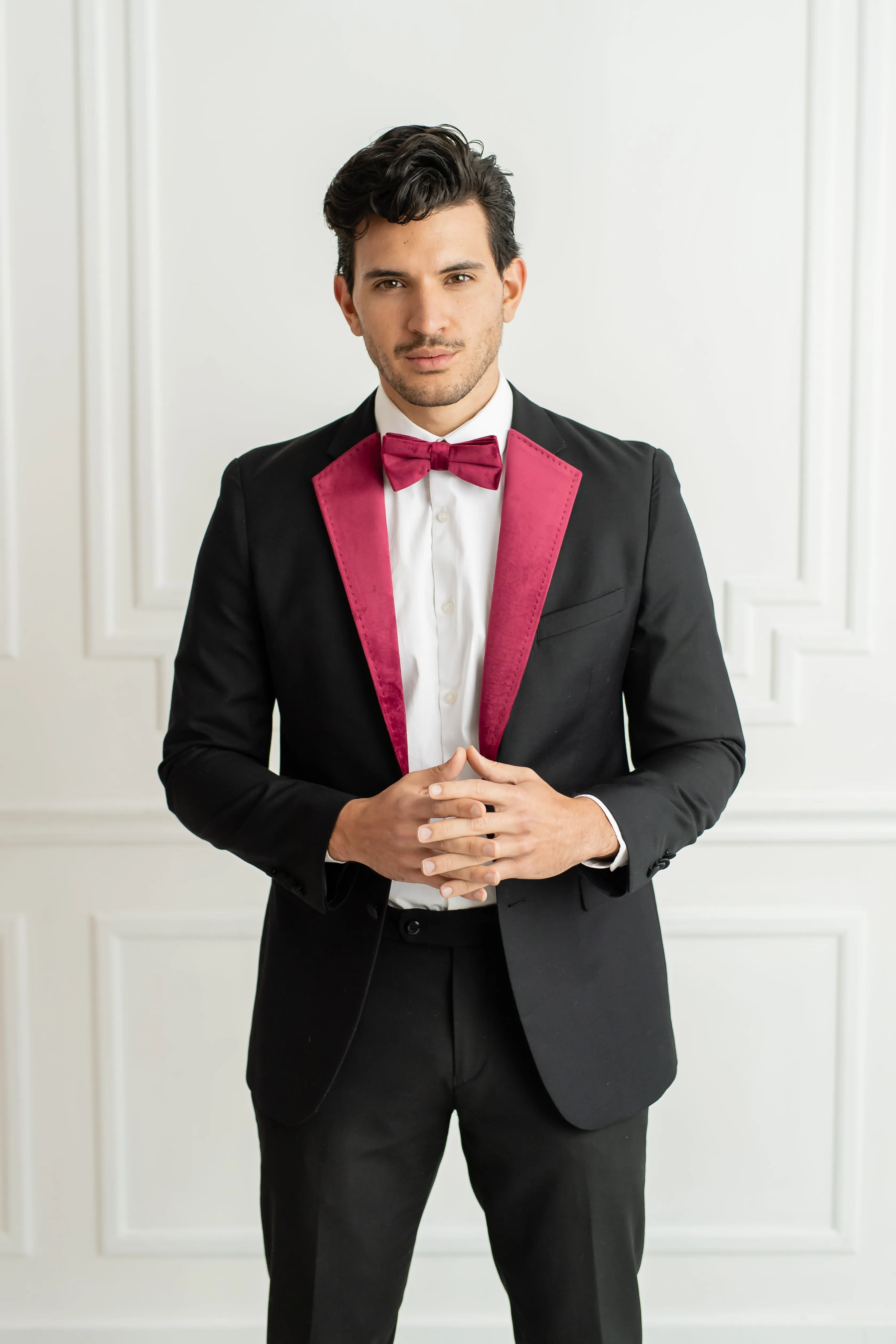 Burgundy Velvet Lapels