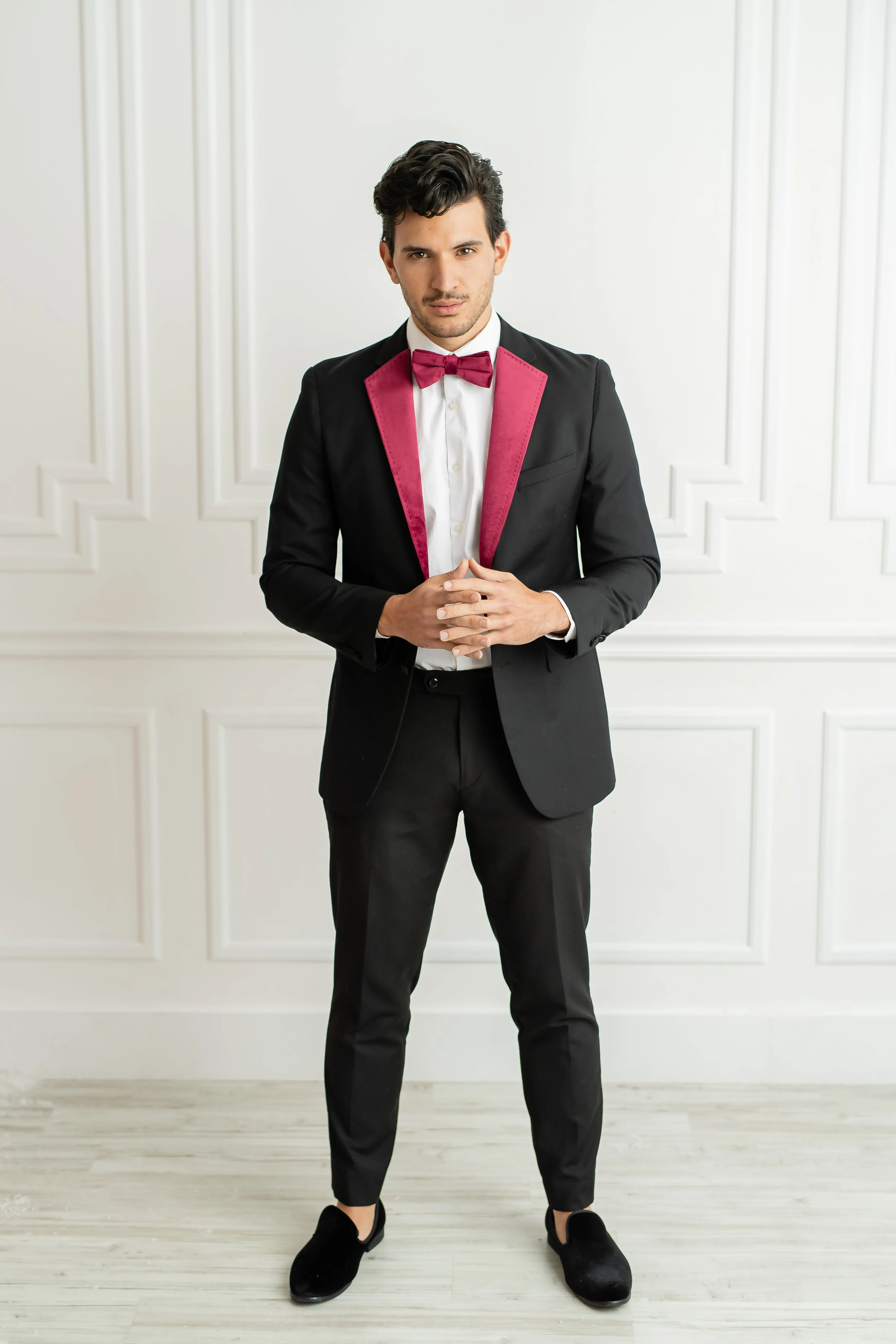 Burgundy Velvet Lapels