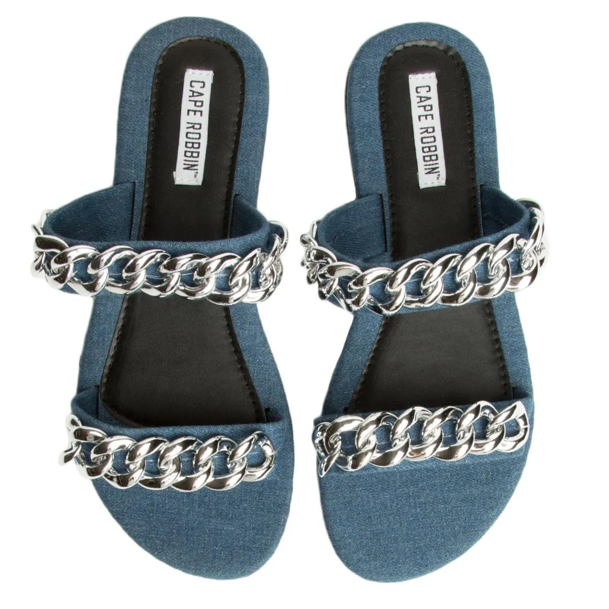 Cape Robbin Leela-8 Denim Sandal Denim Blue