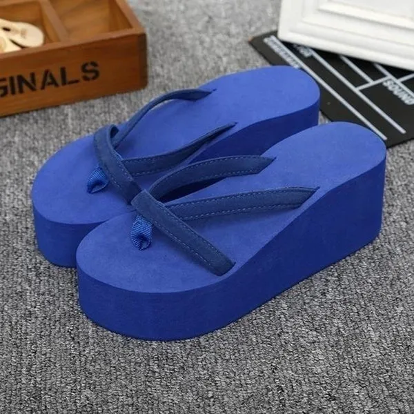 Casual Wedges Flip Flops Outdoor Slippers For Summer Platform Shoes