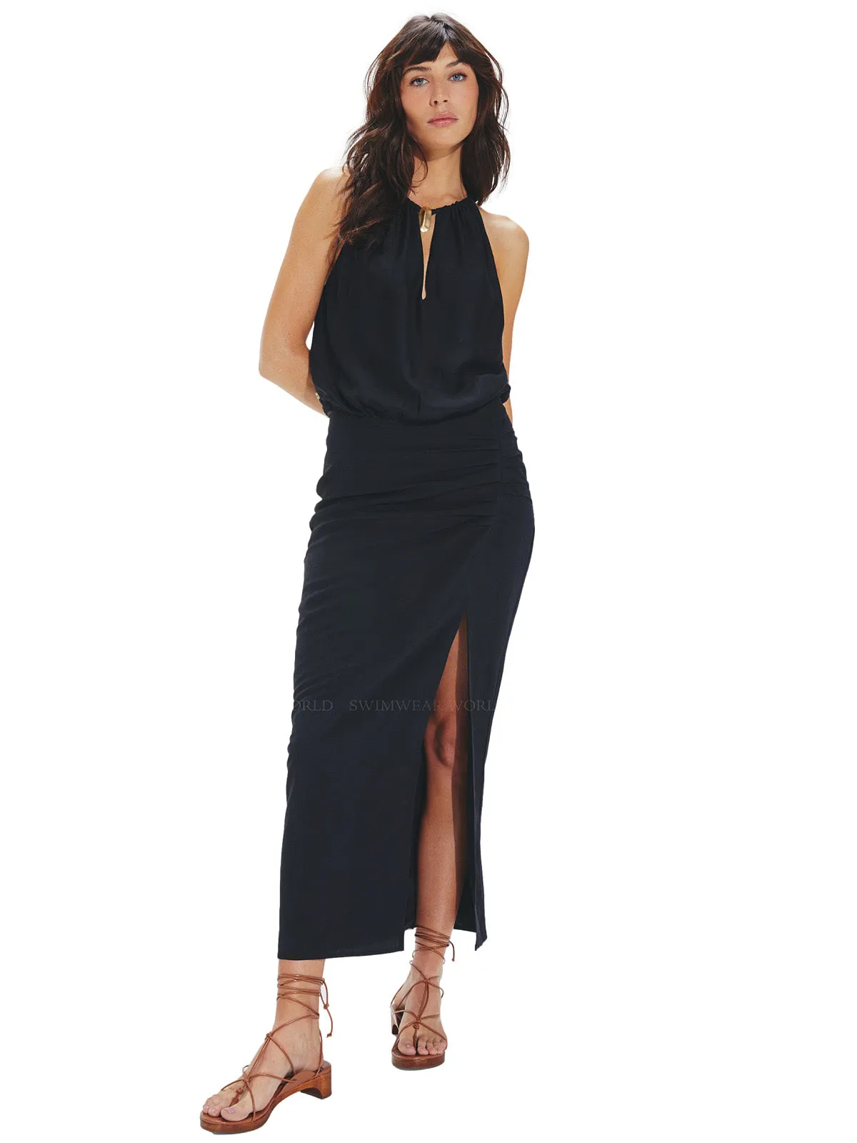 Celine Detail Blouse-Clara Long Skirt ::RET