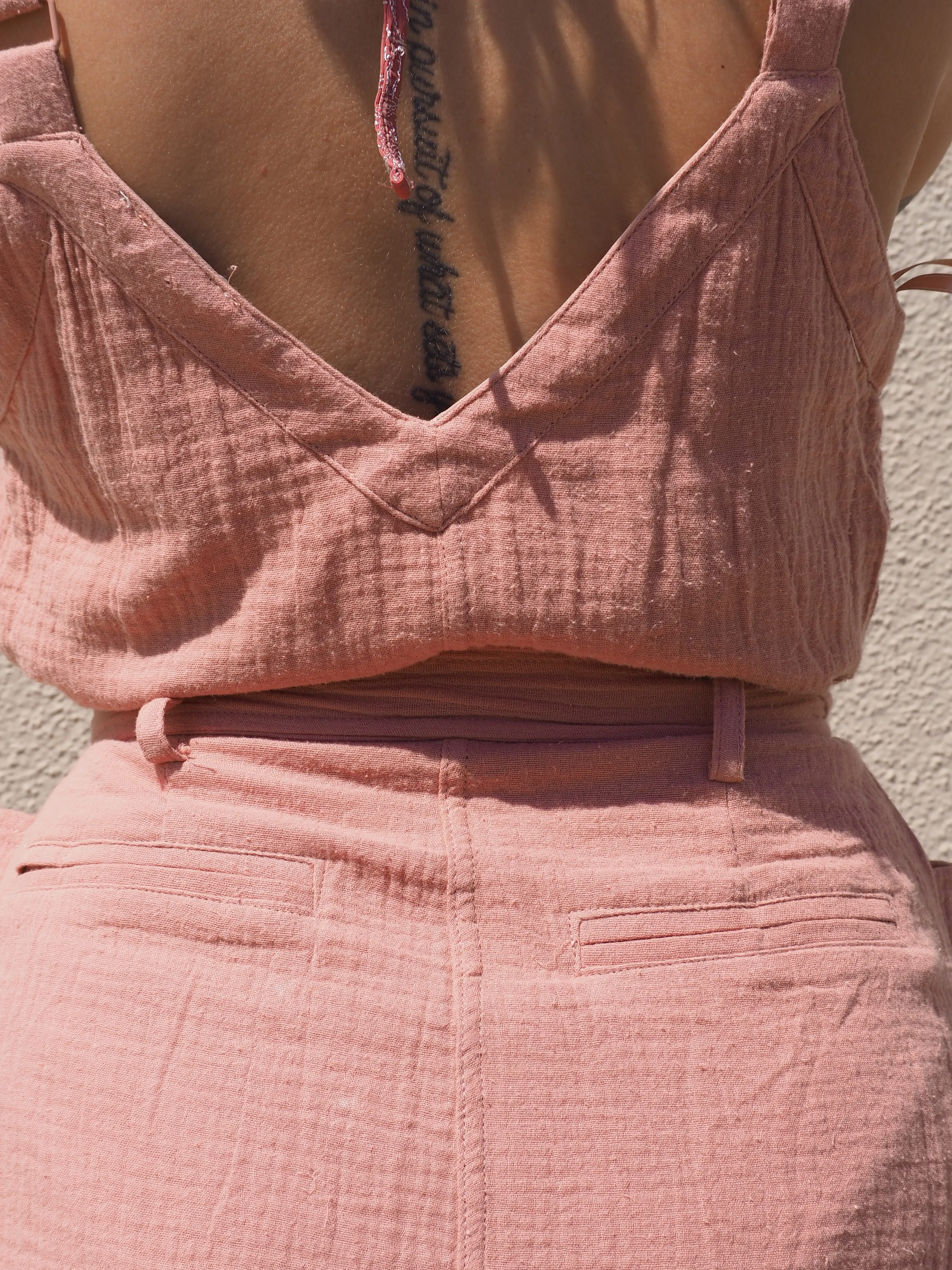 Chambray Solid Romper