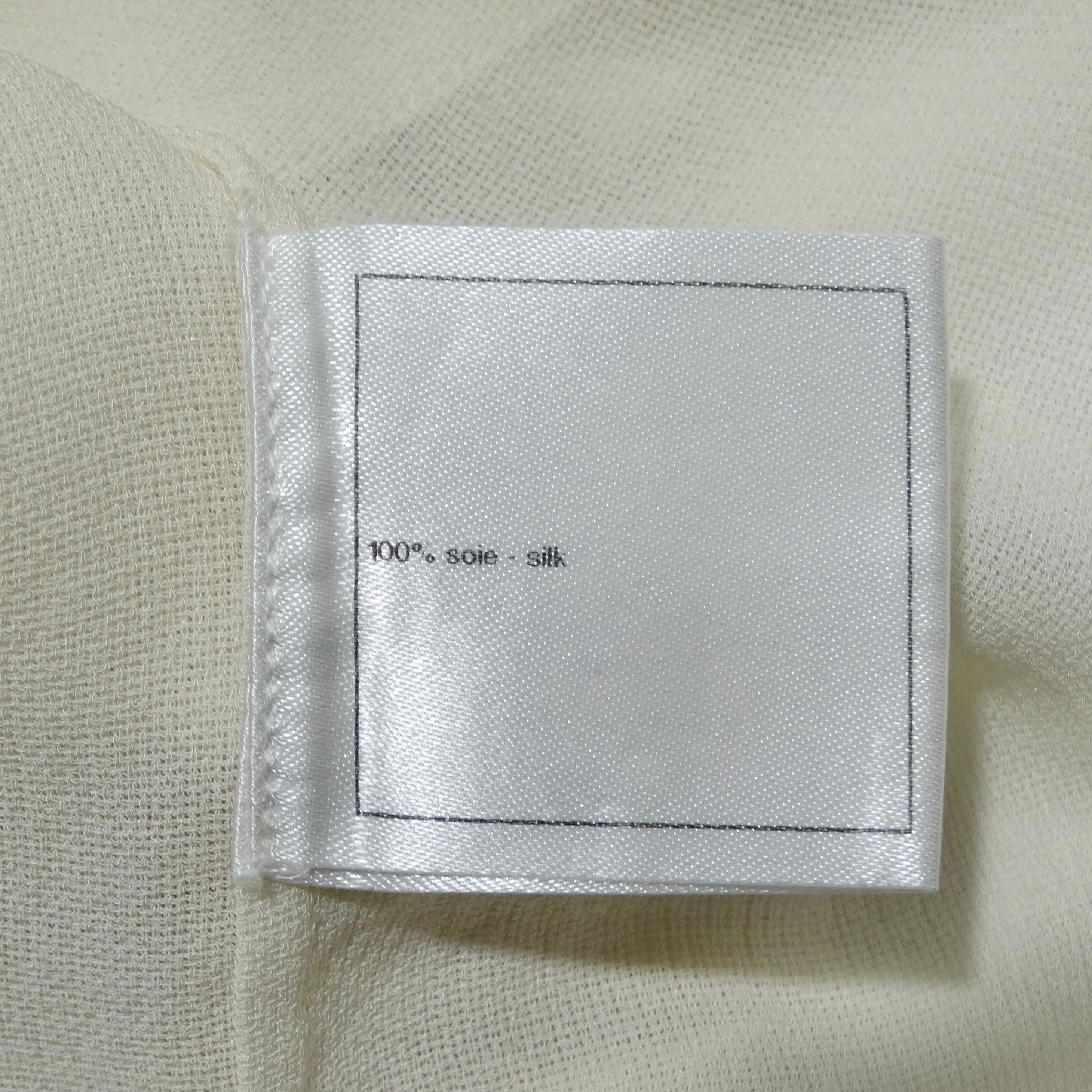 Chanel Ivory Silk High-Low Button Down & Trouser Set