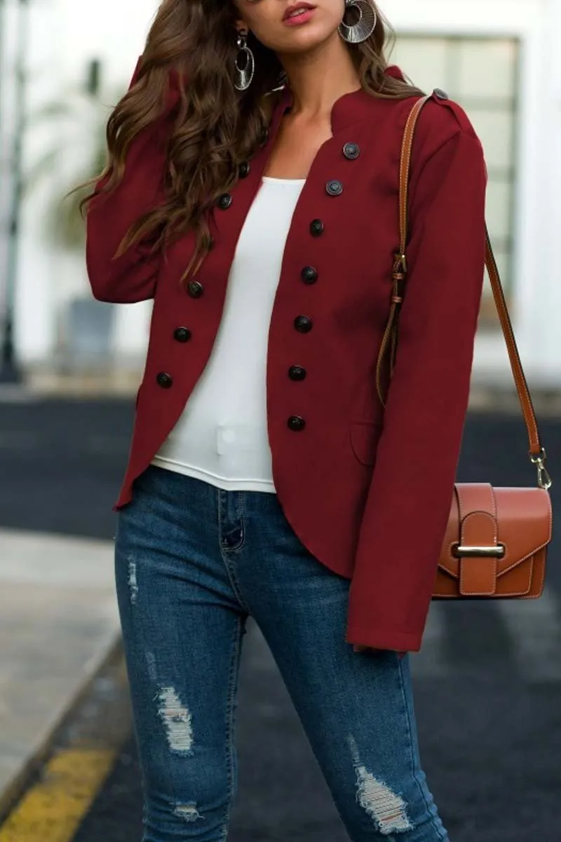 Chicindress Casual Buttons Design Jacket(3 Colors)