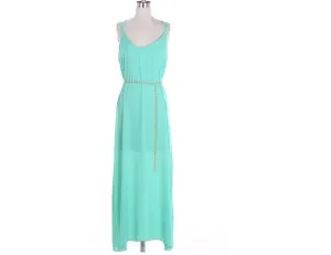 Chiffon Maxi Dress with Black Lace Back