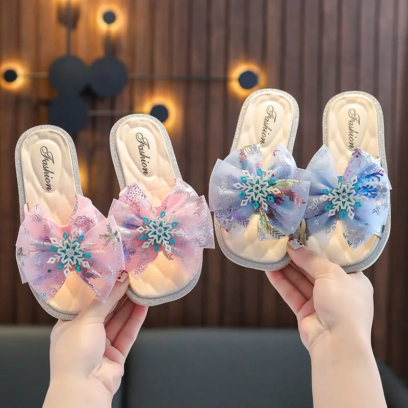 Children's Slippers Summer Home Indoor Non-Slip Girls' Baby Outdoor Fashion Soft Bottom Infant Princess Style Sandals