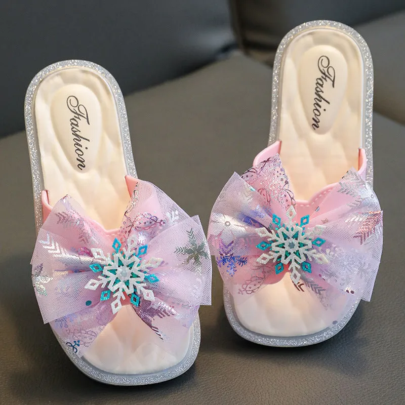 Children's Slippers Summer Home Indoor Non-Slip Girls' Baby Outdoor Fashion Soft Bottom Infant Princess Style Sandals