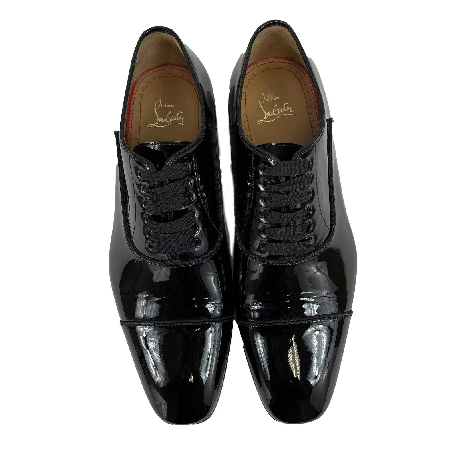 Christian Louboutin - Greggo Flat Patent Tuxedo Shoe -Size 42 US 9 New w/ Box