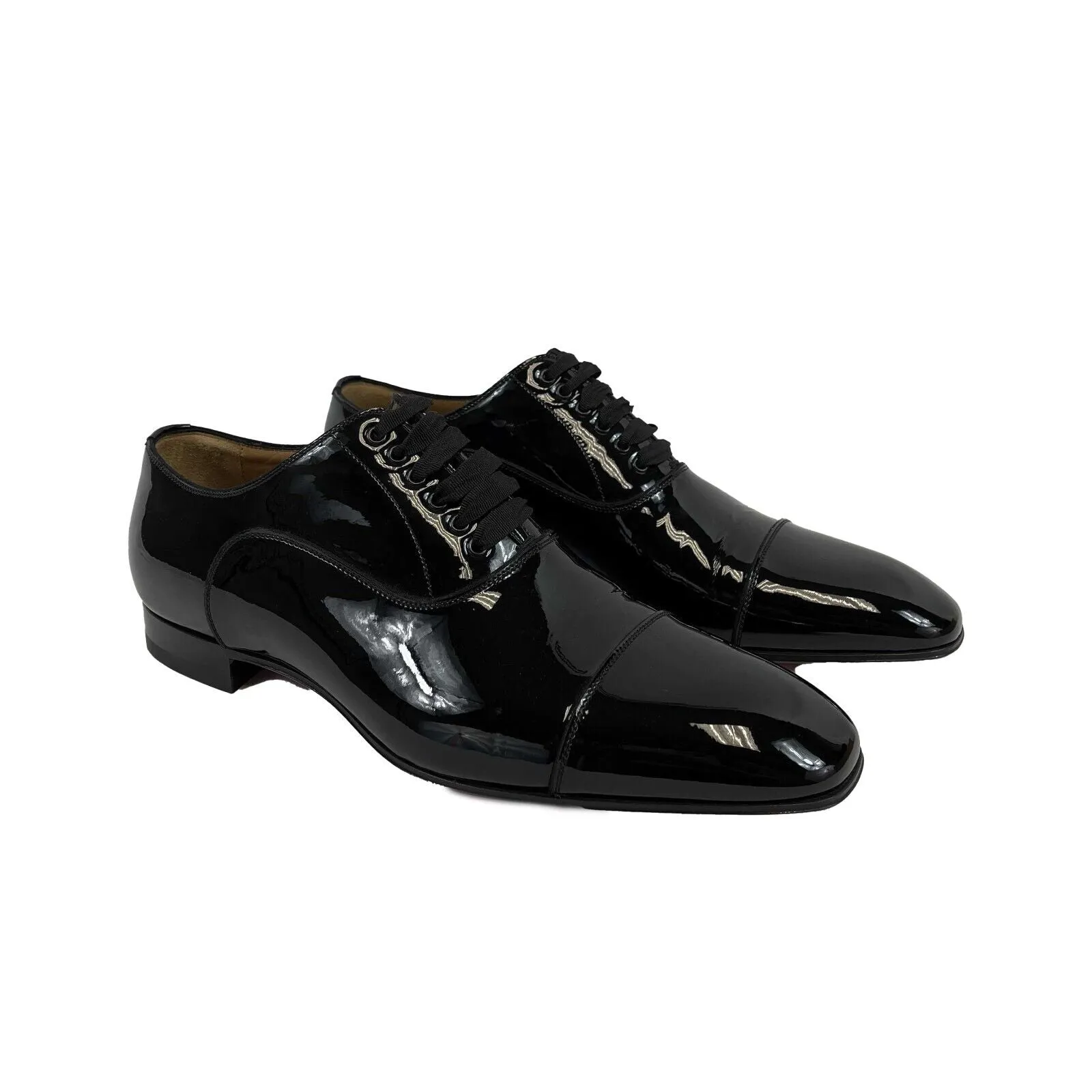 Christian Louboutin - Greggo Flat Patent Tuxedo Shoe -Size 42 US 9 New w/ Box
