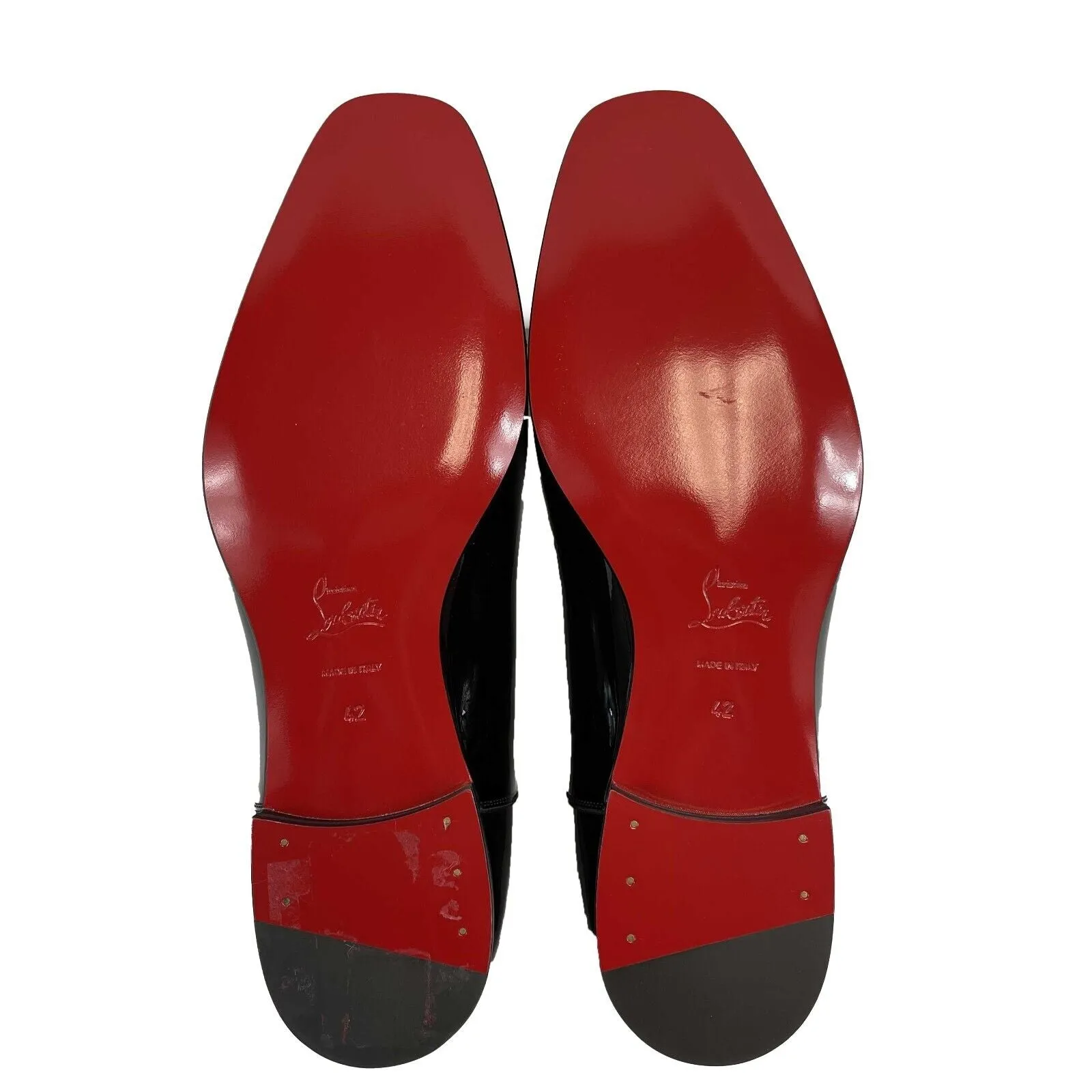 Christian Louboutin - Greggo Flat Patent Tuxedo Shoe -Size 42 US 9 New w/ Box