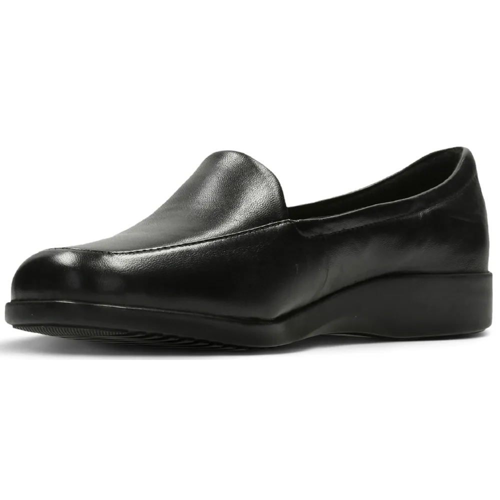 Clarks Georgia Black Leather Shoes