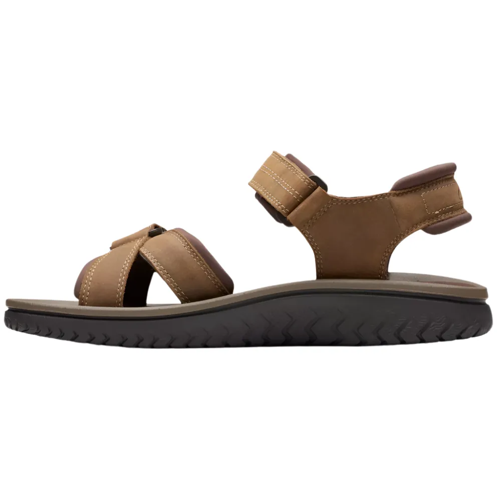 Clarks Wesley Shore Beeswax Leather Sandals