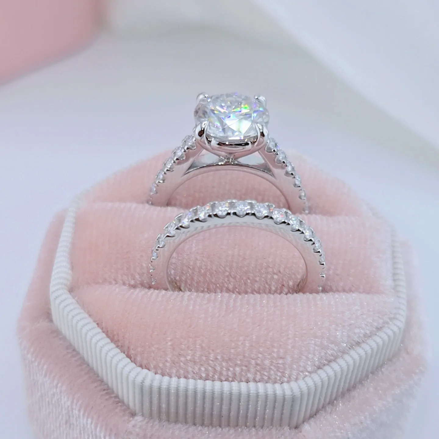 Classic 3.0 Ct Round Cut Diamond Bridal Set