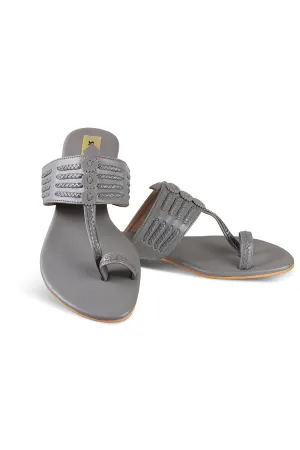 Classic K Flats Dark Grey