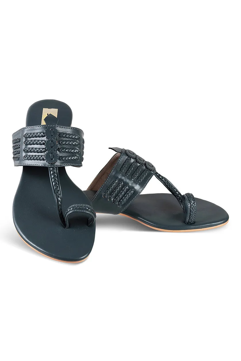 Classic K Flats Dark Grey