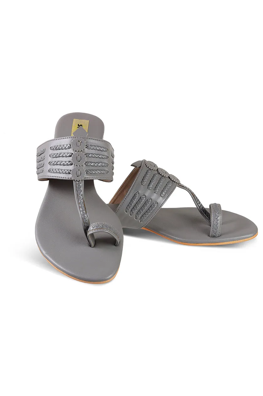 Classic K Flats Dark Grey