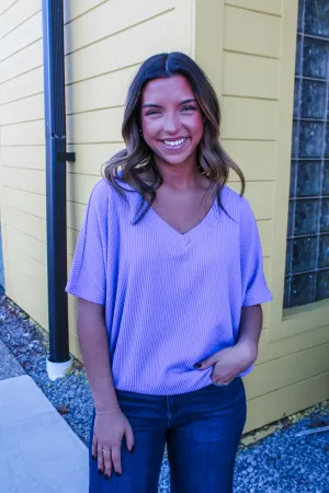Color Crush V-Neck • Lavender