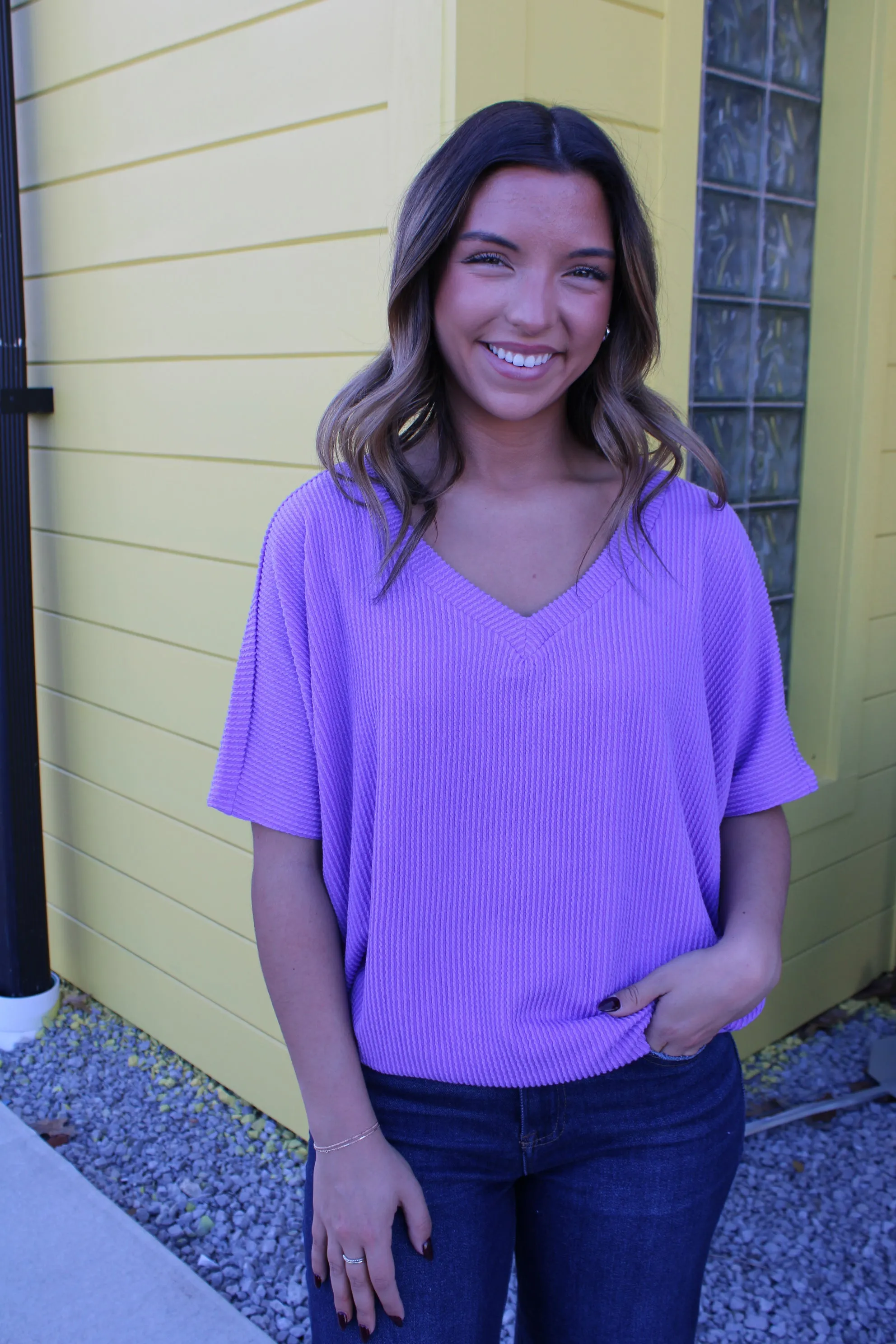 Color Crush V-Neck • Lavender