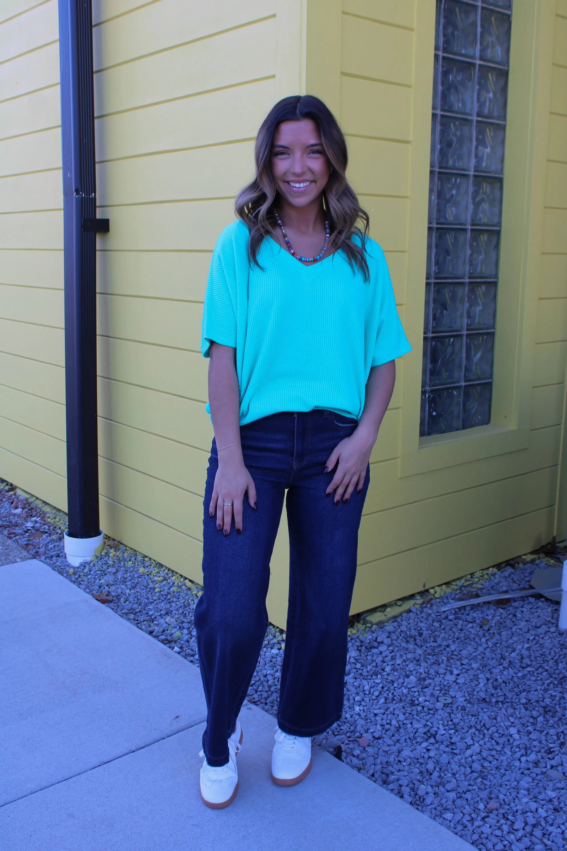 Color Crush V-Neck • Seafoam