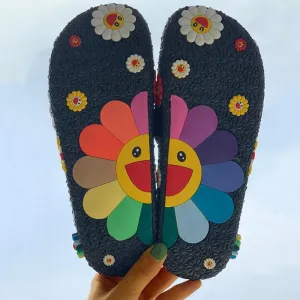 Colorful Sunflower Pattern Casual Sandals