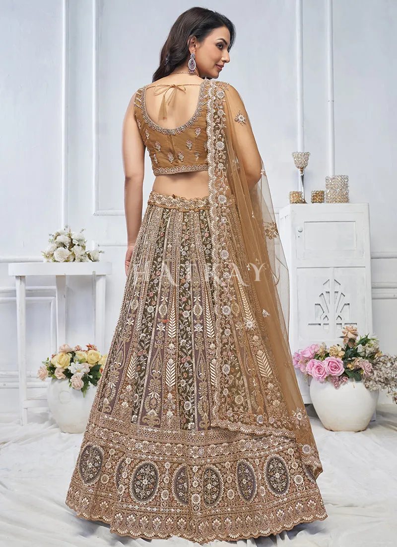 Copper Brown Bridal Lehenga Choli