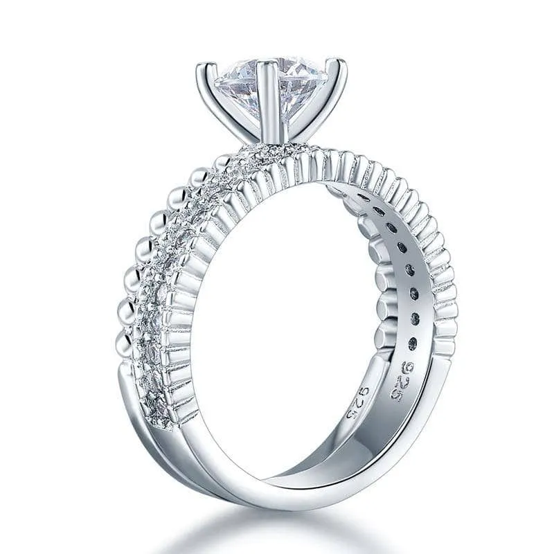 Created Diamante 2-Pcs Engagement Ring Set 1 Ct