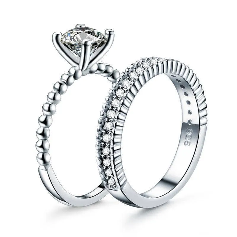 Created Diamante 2-Pcs Engagement Ring Set 1 Ct