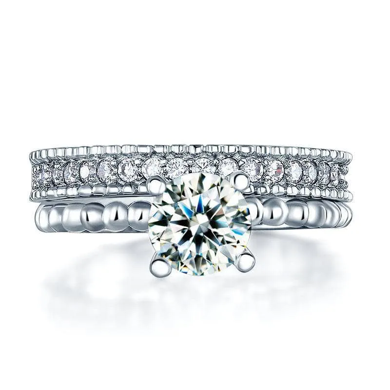Created Diamante 2-Pcs Engagement Ring Set 1 Ct
