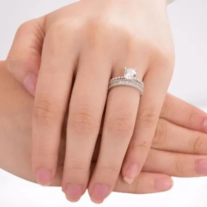 Created Diamante 2-Pcs Engagement Ring Set 1 Ct