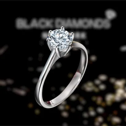 Created Diamond 1 Carat Engagement Ring Classic 6 Claws