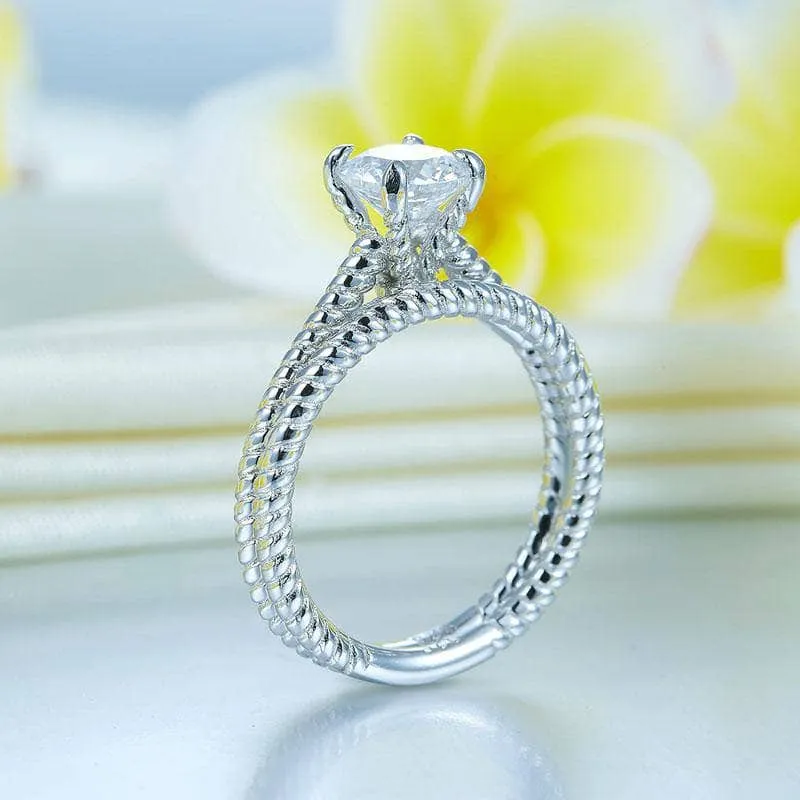 Created Diamond Engagement 2-PC Twist Solitaire Ring Set