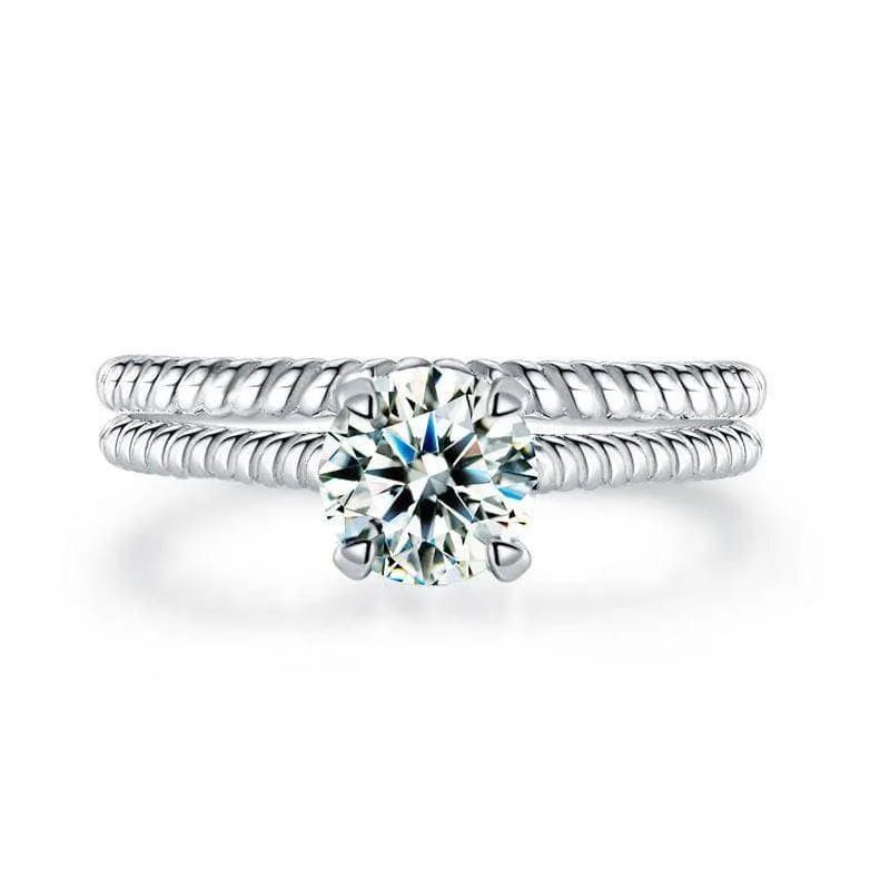 Created Diamond Engagement 2-PC Twist Solitaire Ring Set