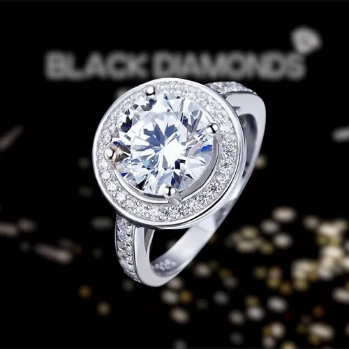 Created Diamond Luxury Engagement Ring Halo 3.5 Ct