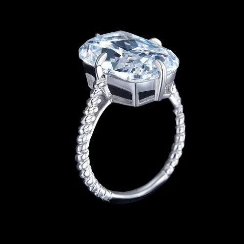 Created Diamond Luxury Solitaire 8.5 Carat Engagement Ring