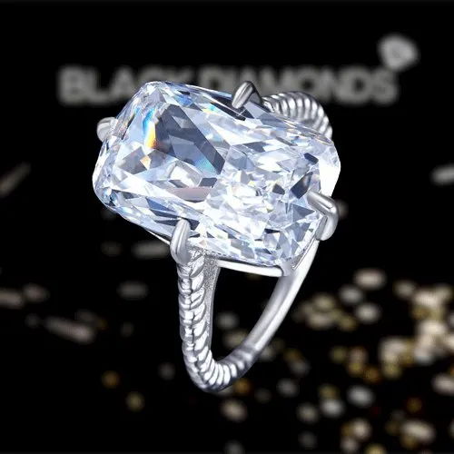 Created Diamond Luxury Solitaire 8.5 Carat Engagement Ring