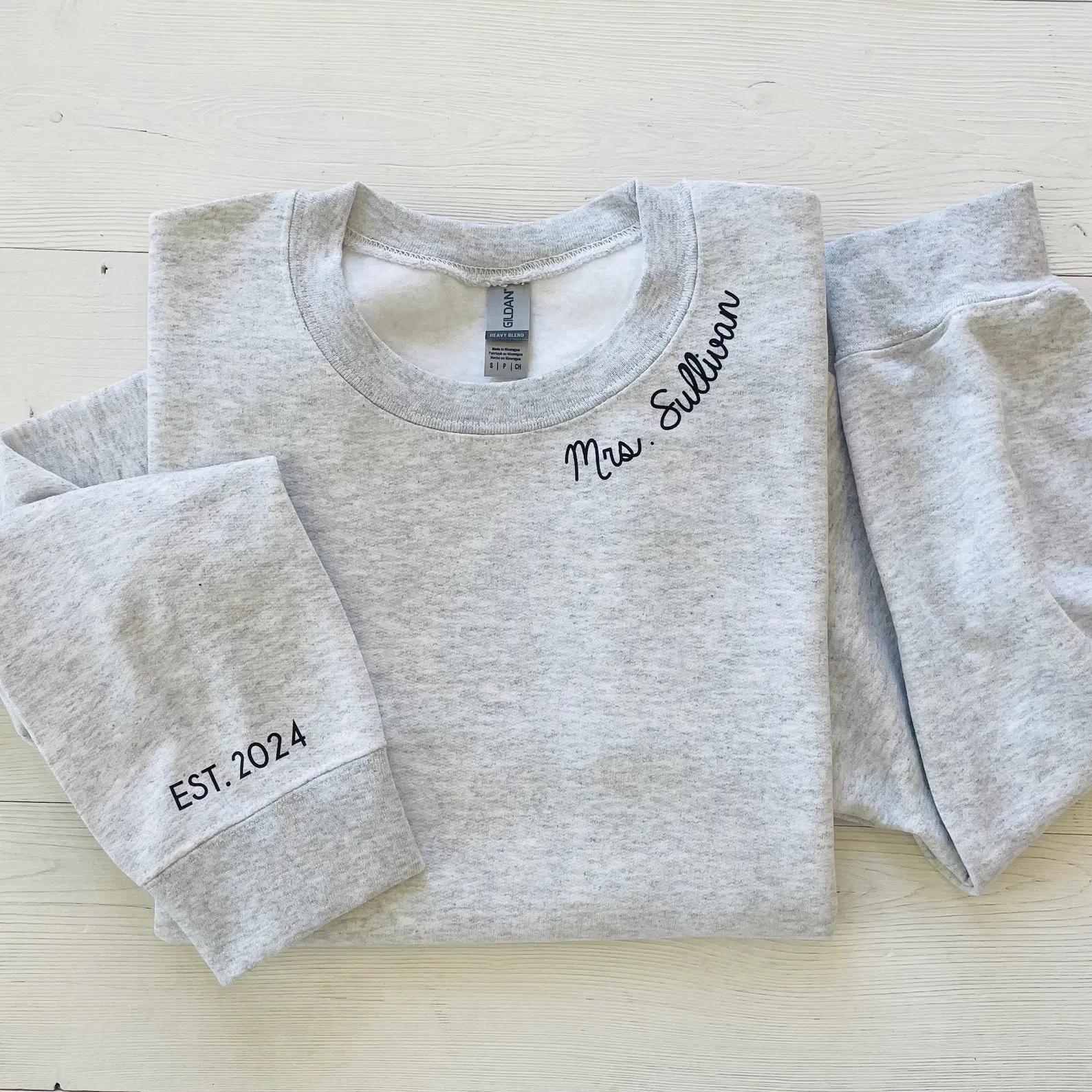 Custom Collar Engagement Gift Sweatshirt
