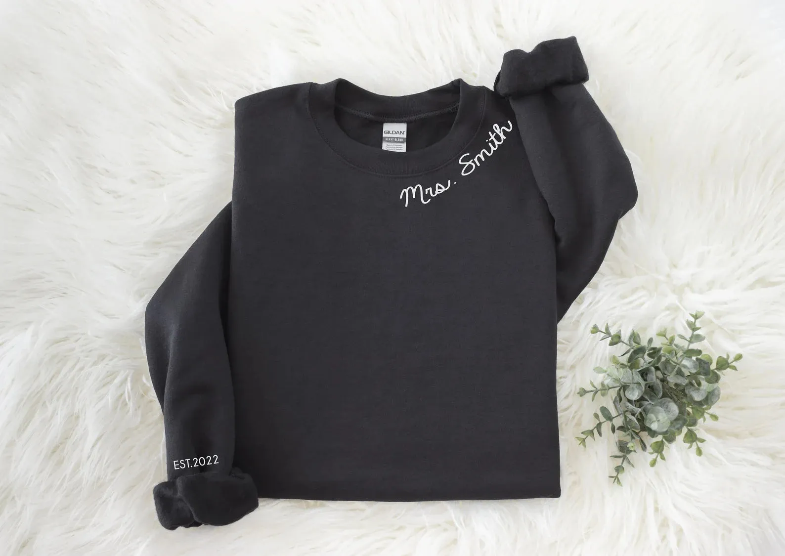 Custom Collar Engagement Gift Sweatshirt