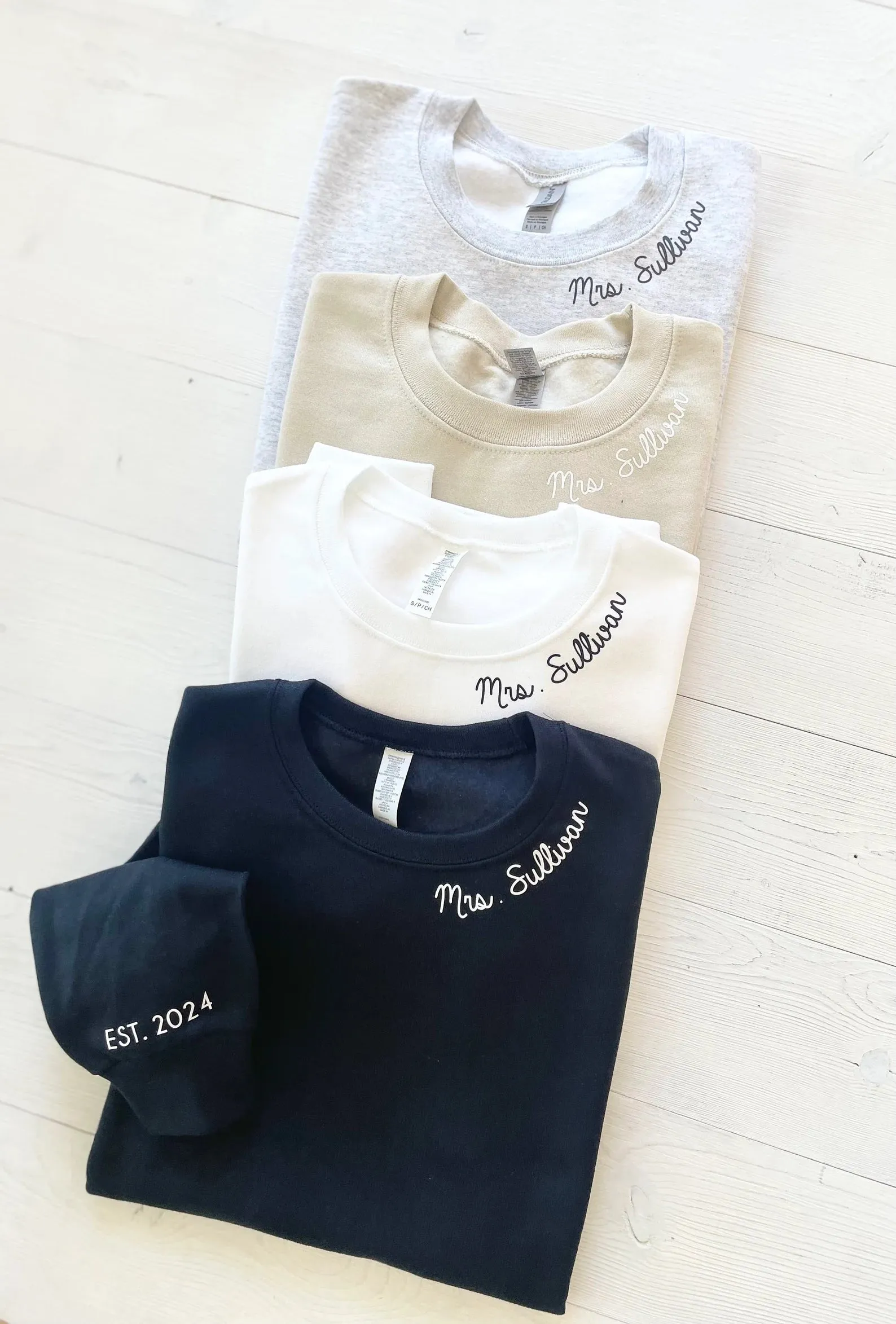 Custom Collar Engagement Gift Sweatshirt