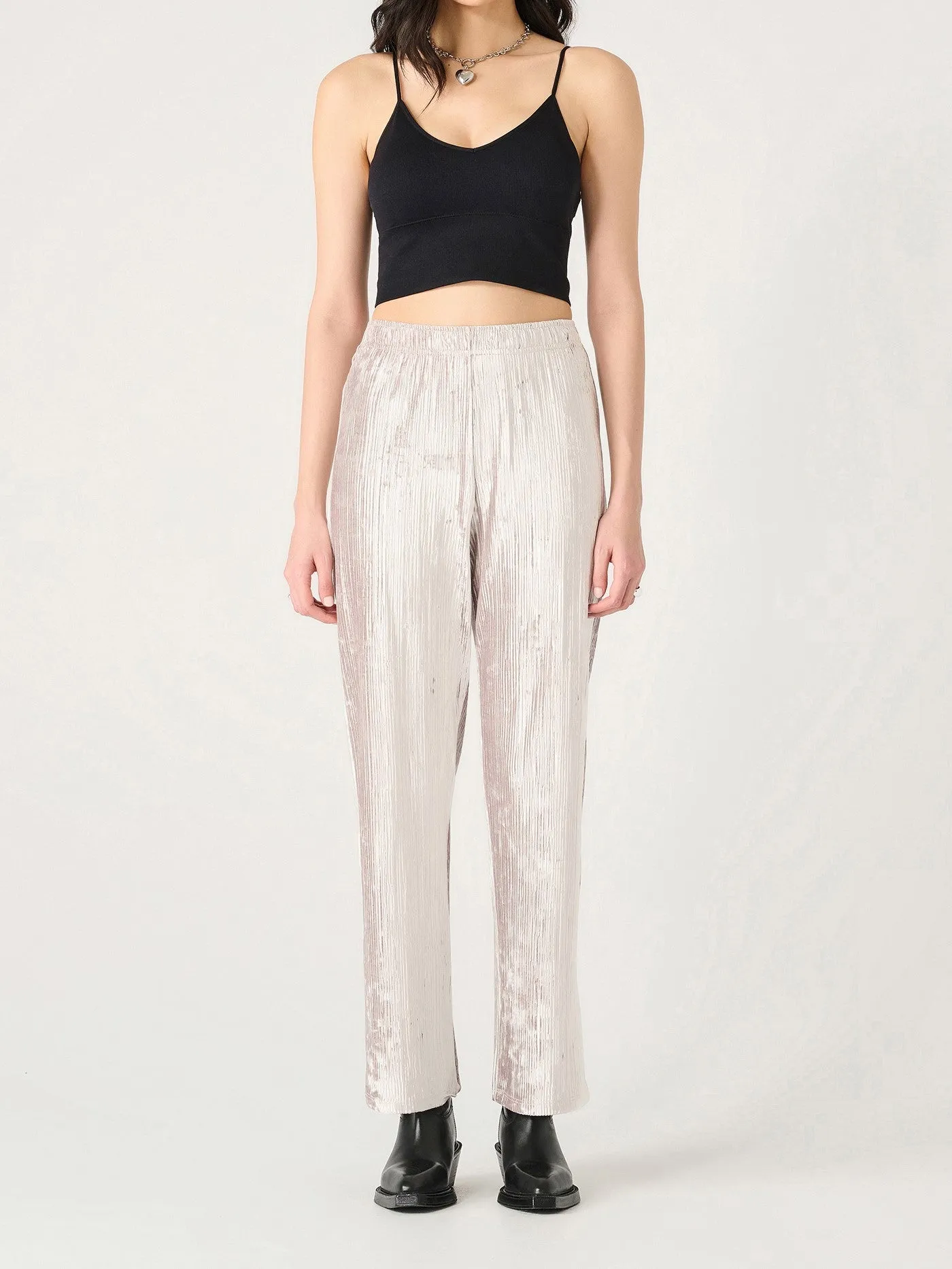 DEX Velvet Button Up Top and Pull On Pant Set