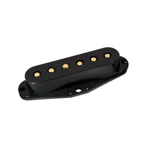 DiMarzio DP175BK G True Velvet Neck Humbucker Guitar Pickup, Black, Gold Poles