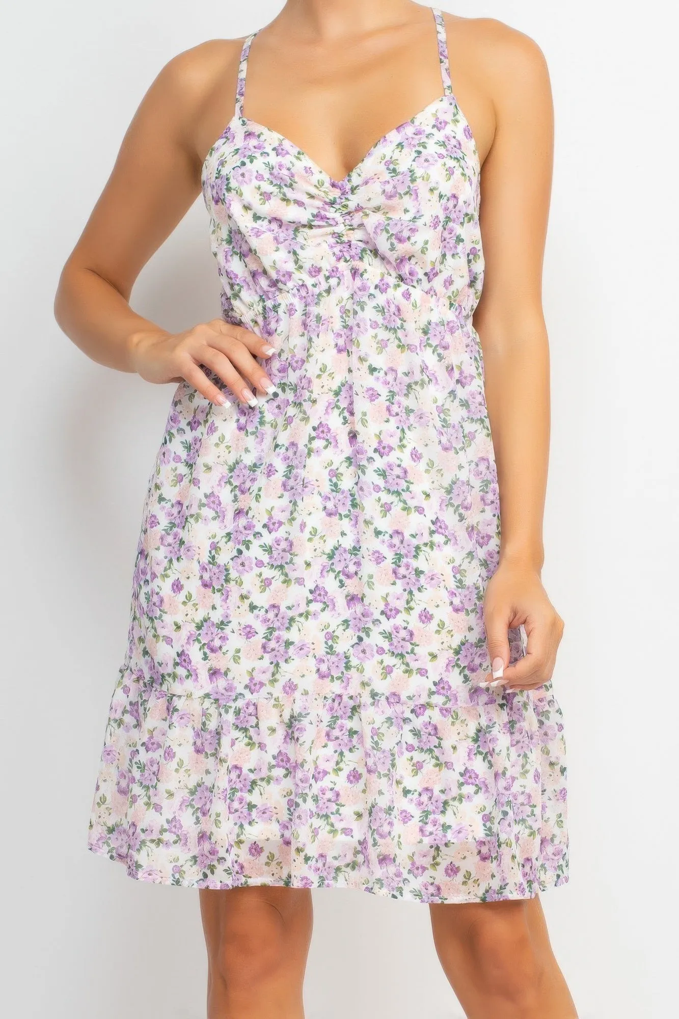 Double Strap Back Mini Dress