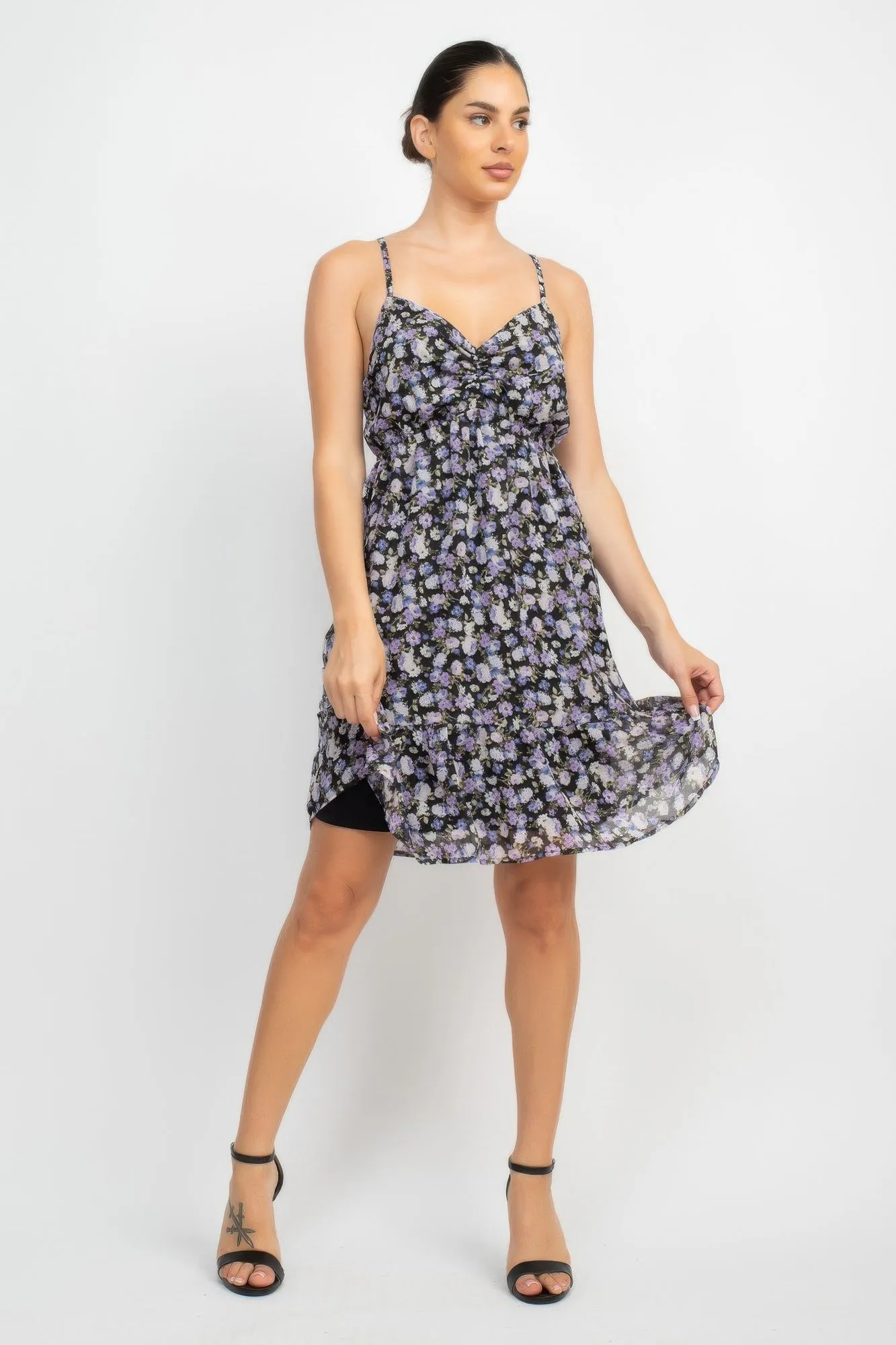 Double Strap Back Mini Dress