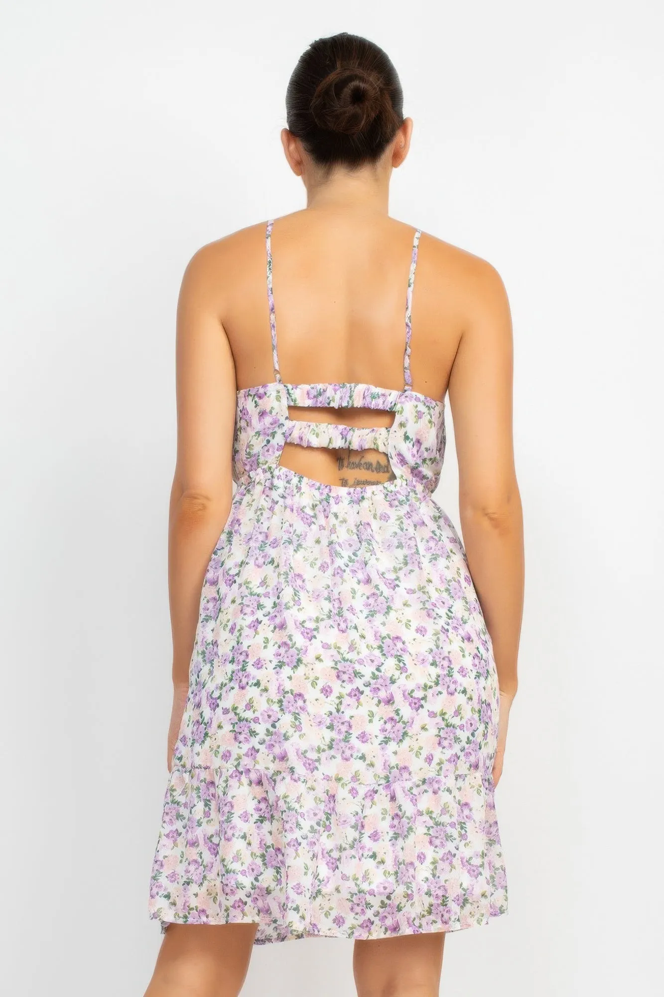 Double Strap Back Mini Dress