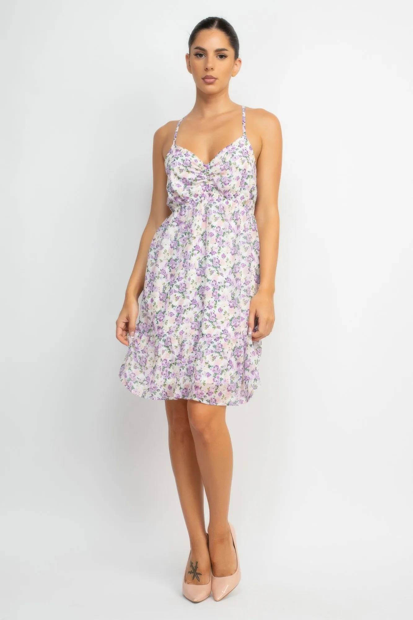 Double Strap Back Mini Dress